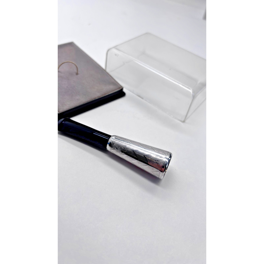 Vintage 925 Sterling Silver Cigarette Holder Engine Turned Art Deco Case